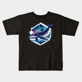 Celestial Space Voyager: Galactic Whale Kids T-Shirt